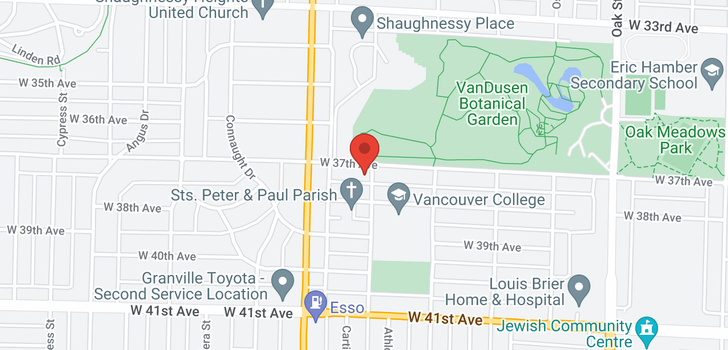 map of 1408 W 37TH AVENUE